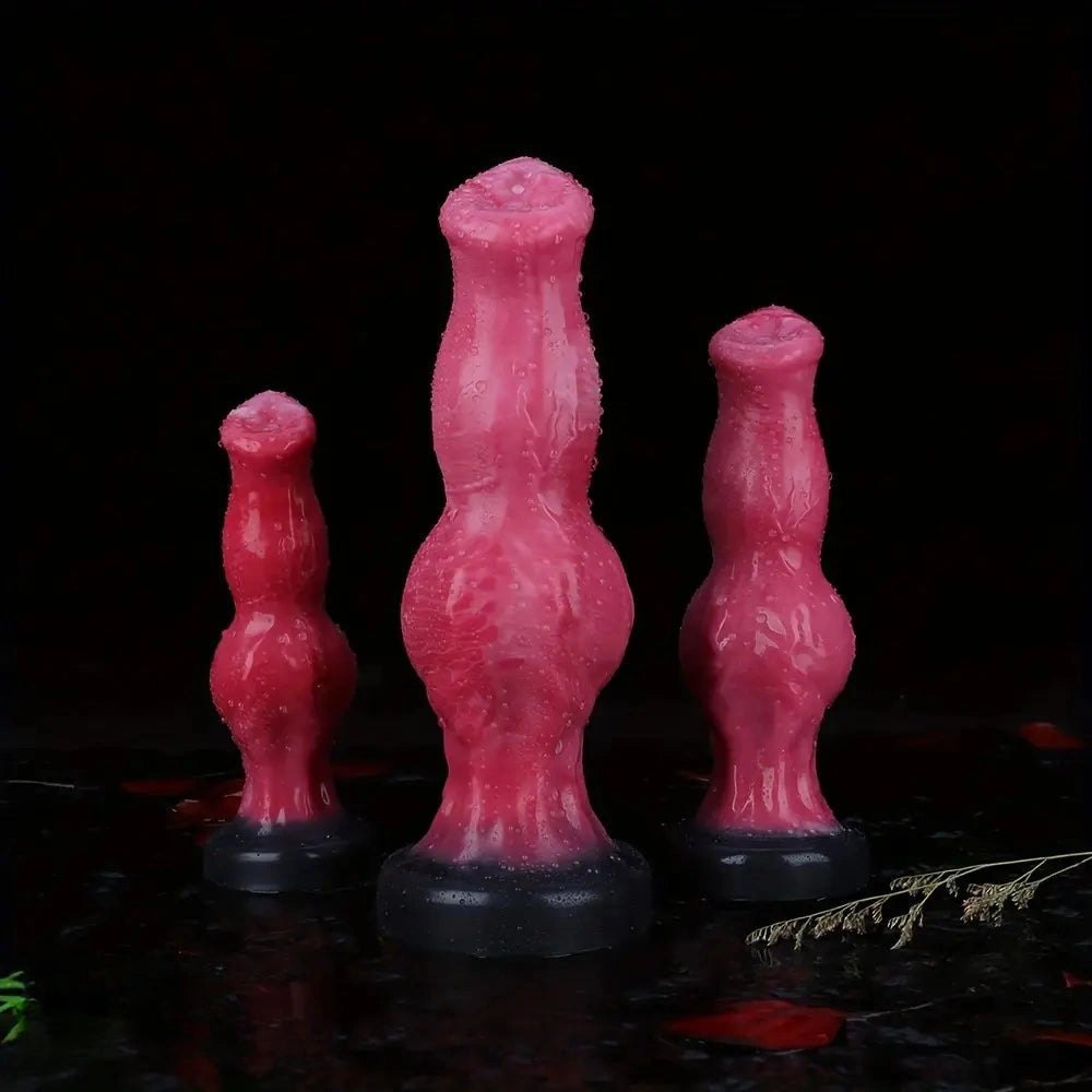 Knotted silicone animal dildo, photo 1