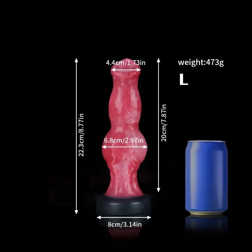 Knotted silicone animal dildo, photo 8