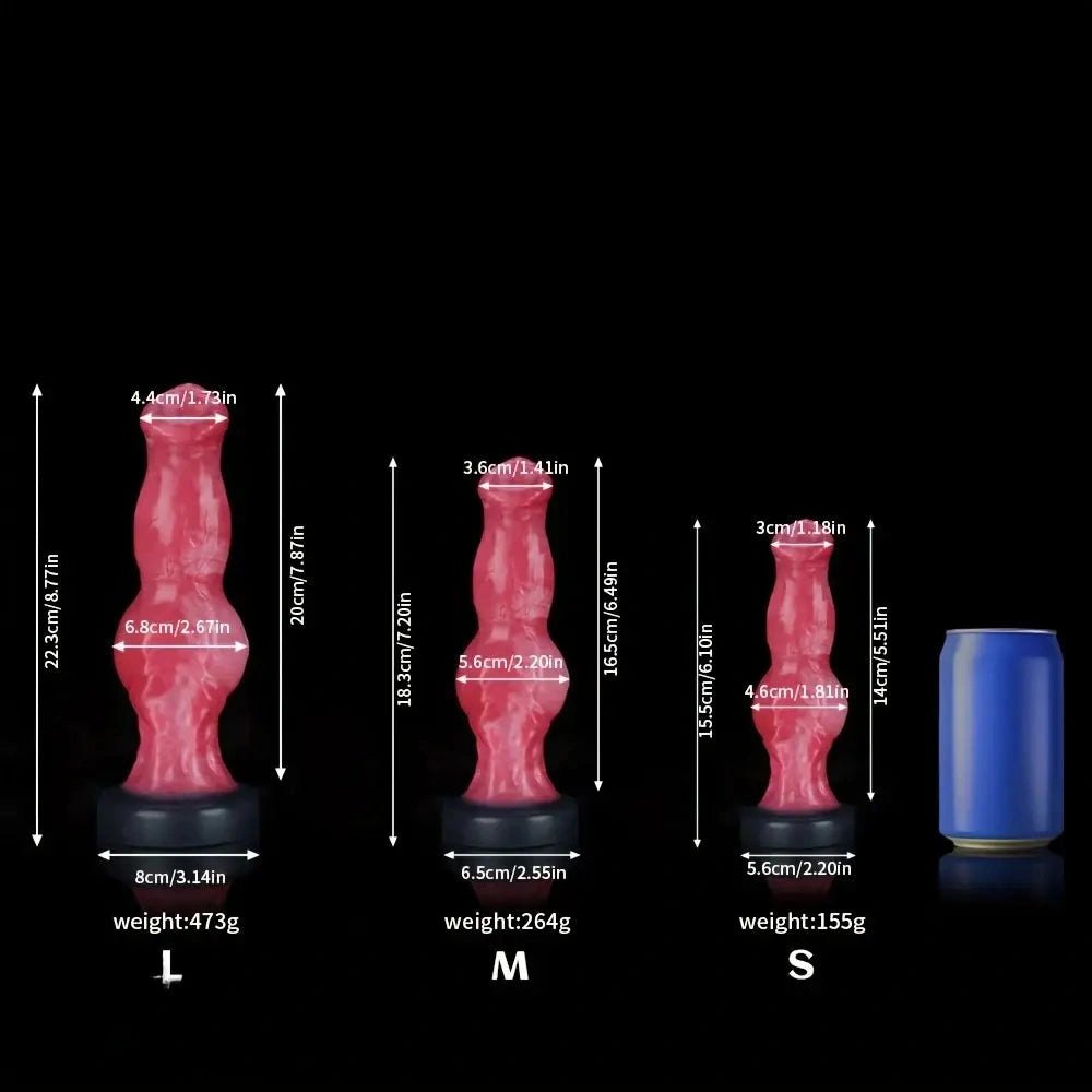 Knotted silicone animal dildo, photo 9