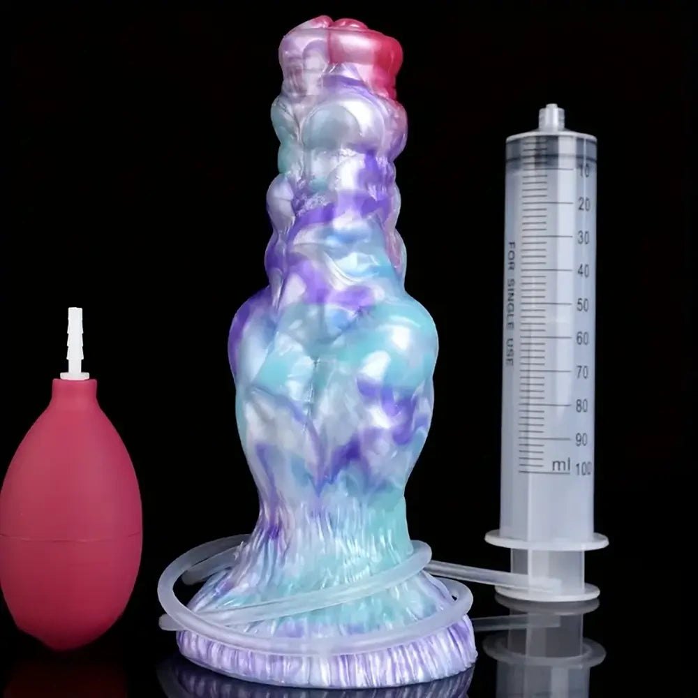 #2 colorful silicone knotted dog dildo