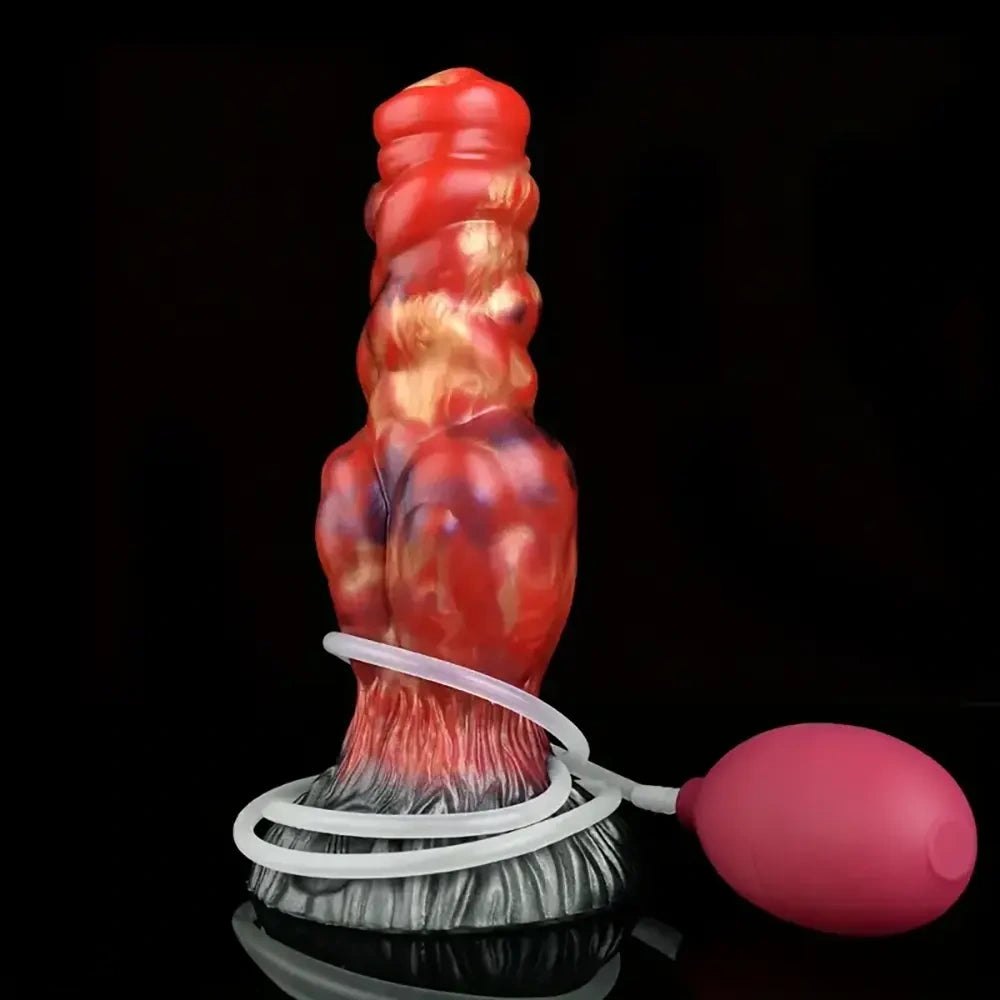 Colorful silicone knotted dog dildo, photo 10