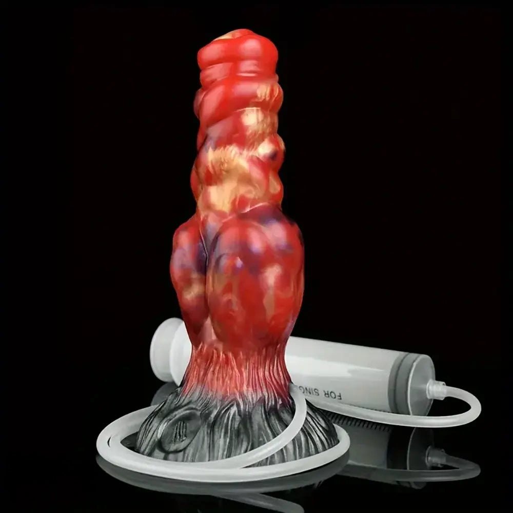 Colorful silicone knotted dog dildo, photo 2