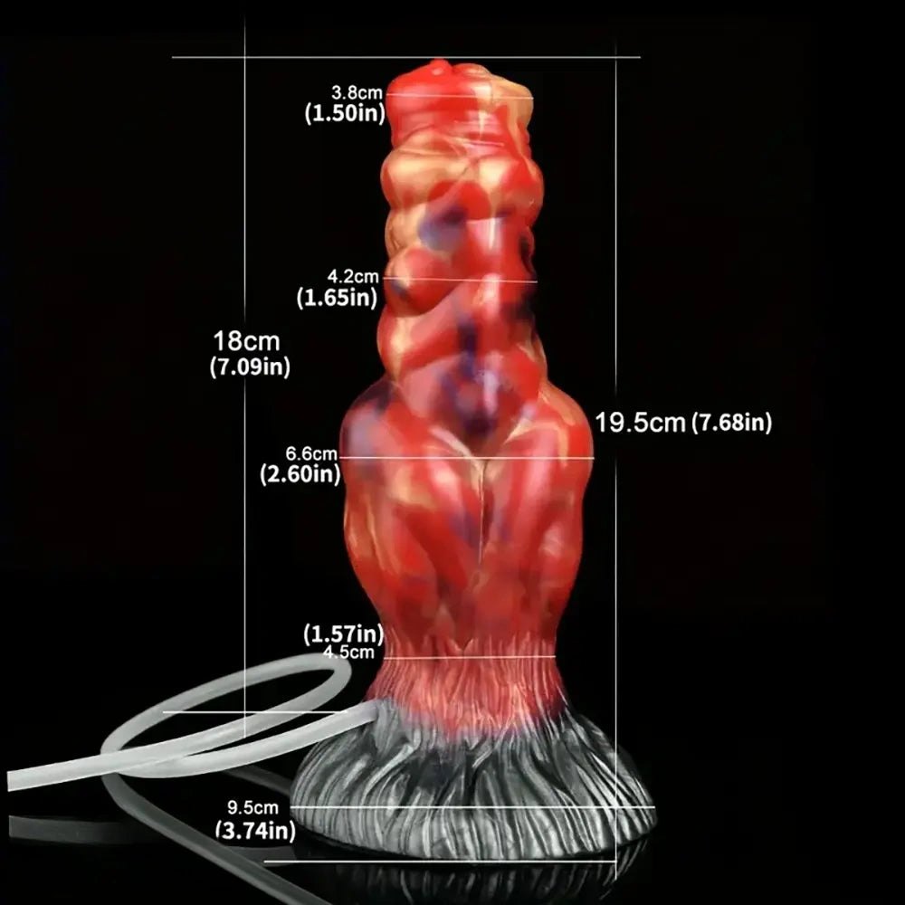 Colorful silicone knotted dog dildo, photo 6