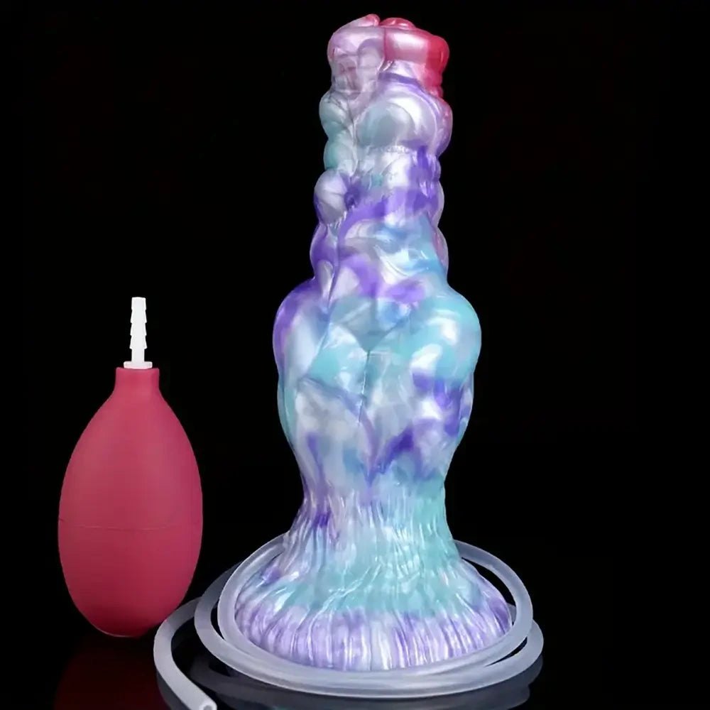 Colorful silicone knotted dog dildo, photo 7