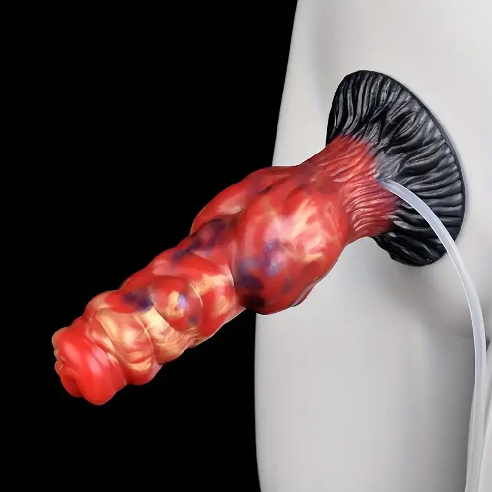 Colorful silicone knotted dog dildo, photo 8