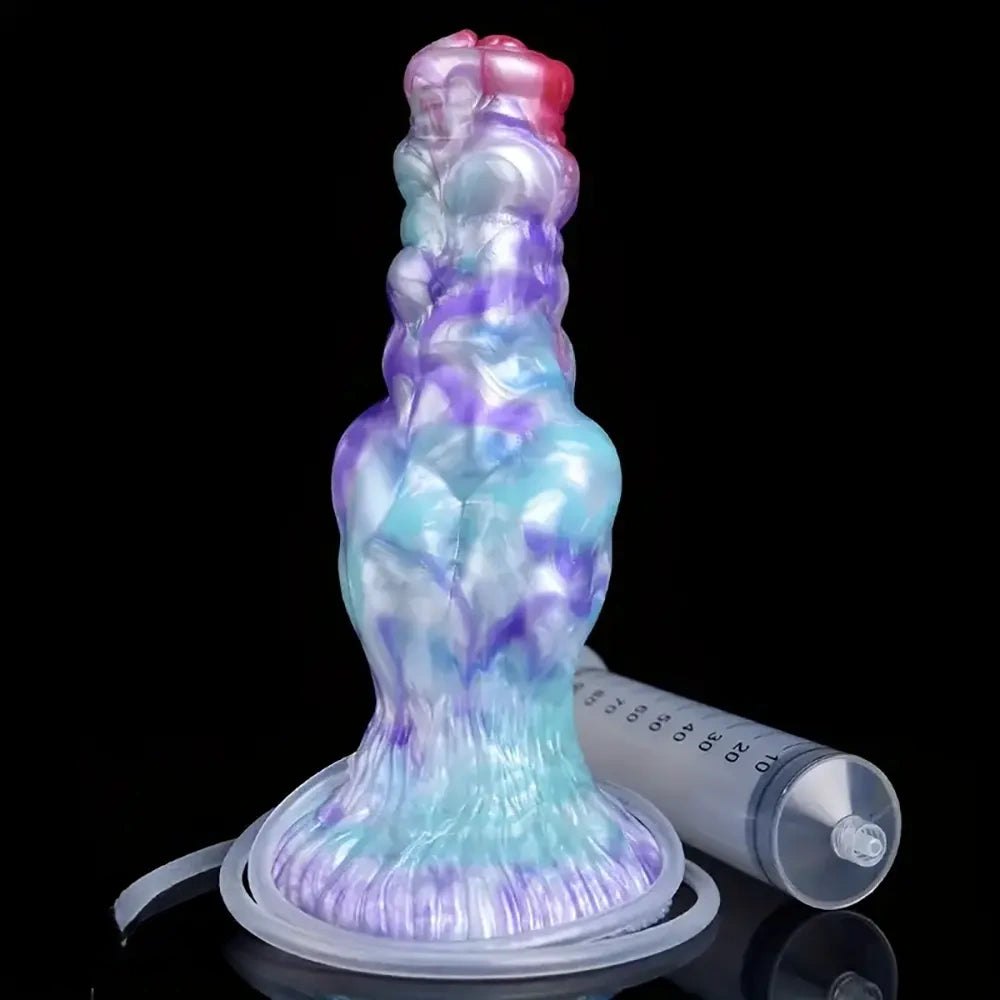 Colorful silicone knotted dog dildo, photo 9