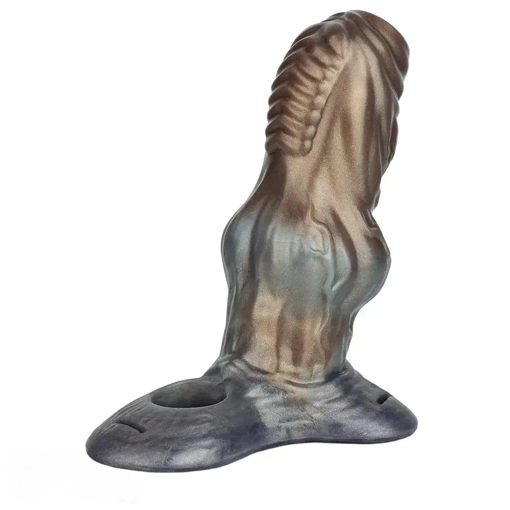 Mixed color knotted strap-on dildo, photo 1
