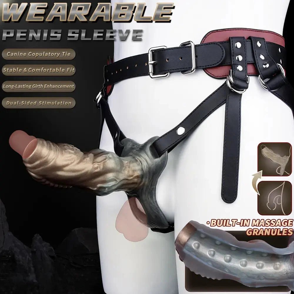 Mixed color knotted strap-on dildo, photo 9