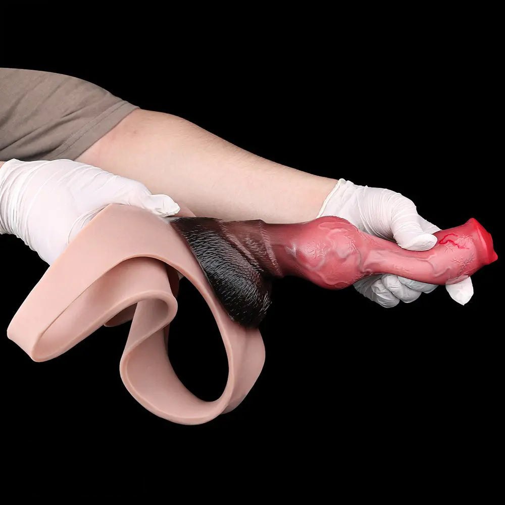 Mixed color knotted strap-on panty dildo, photo 10