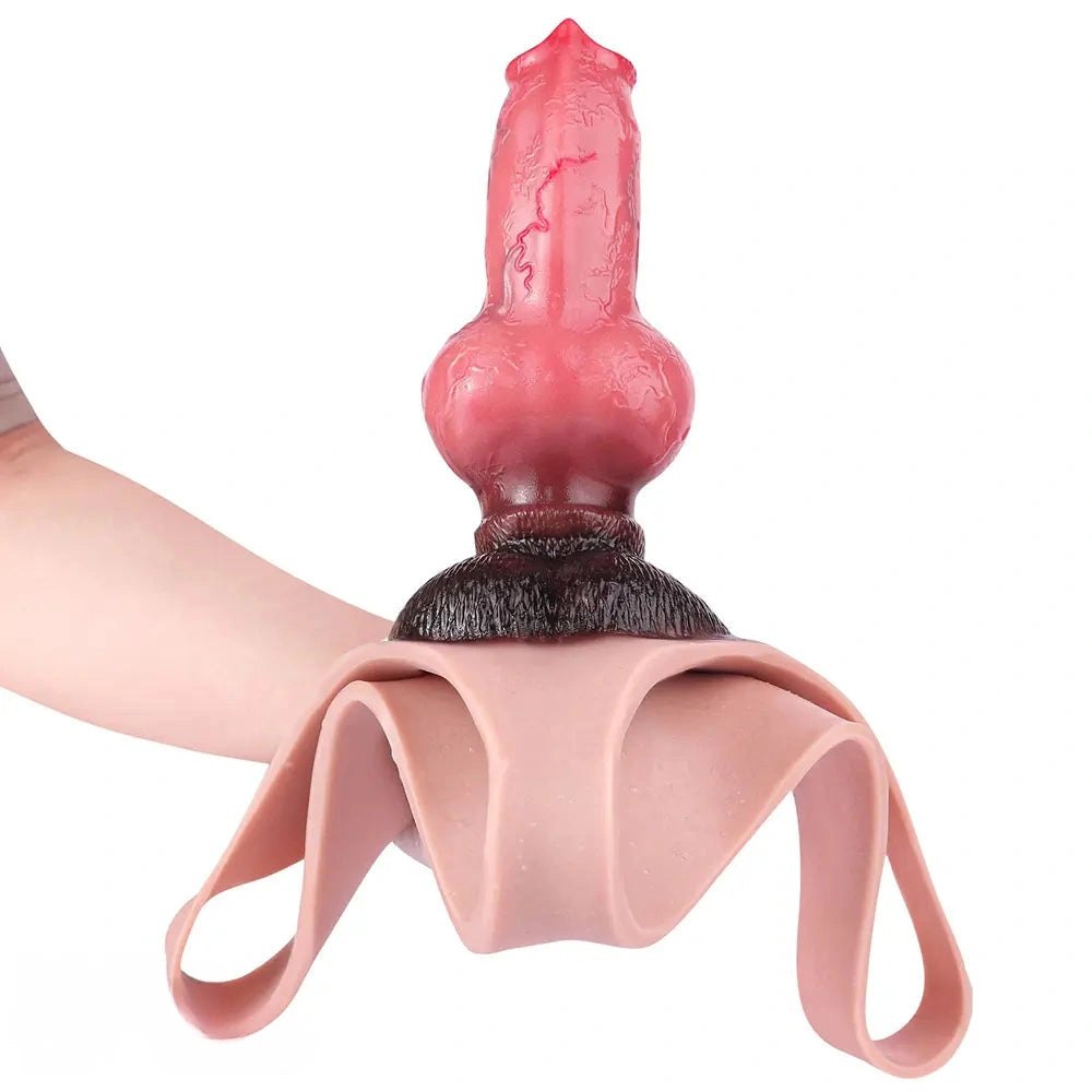 Mixed color knotted strap-on panty dildo, photo 13