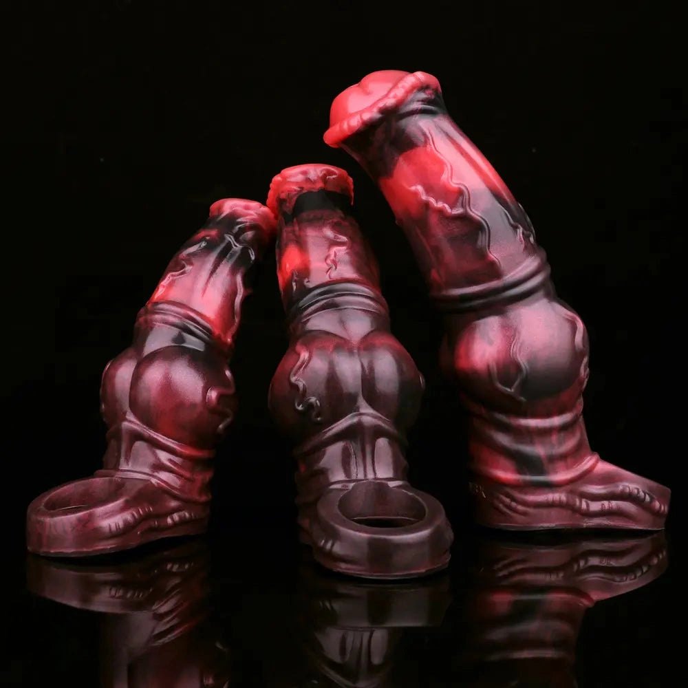 Red and black knotted tentacle sleeve, photo 11