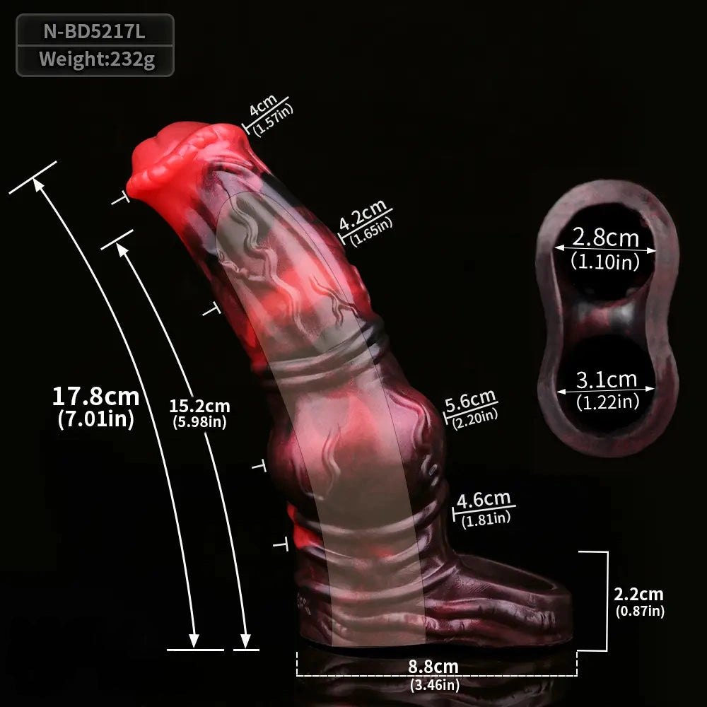 Red and black knotted tentacle sleeve, photo 16