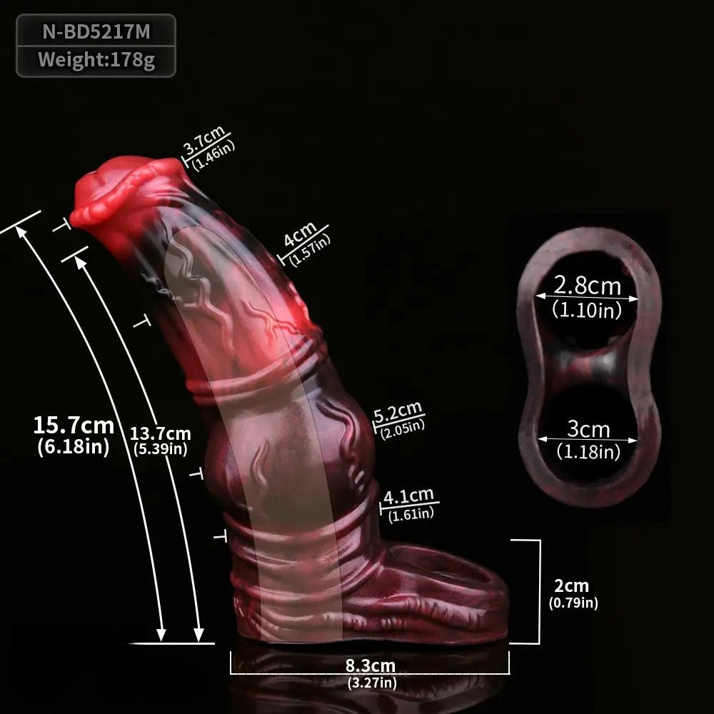 Red and black knotted tentacle sleeve, photo 17