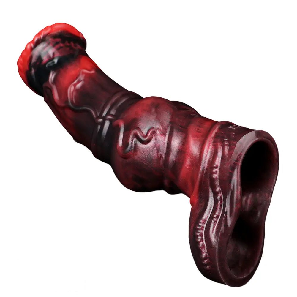 Red and black knotted tentacle sleeve, photo 3