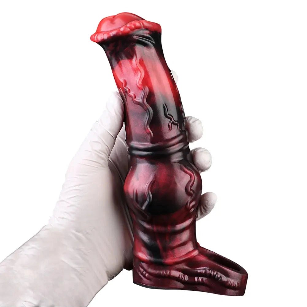 Red and black knotted tentacle sleeve, photo 4