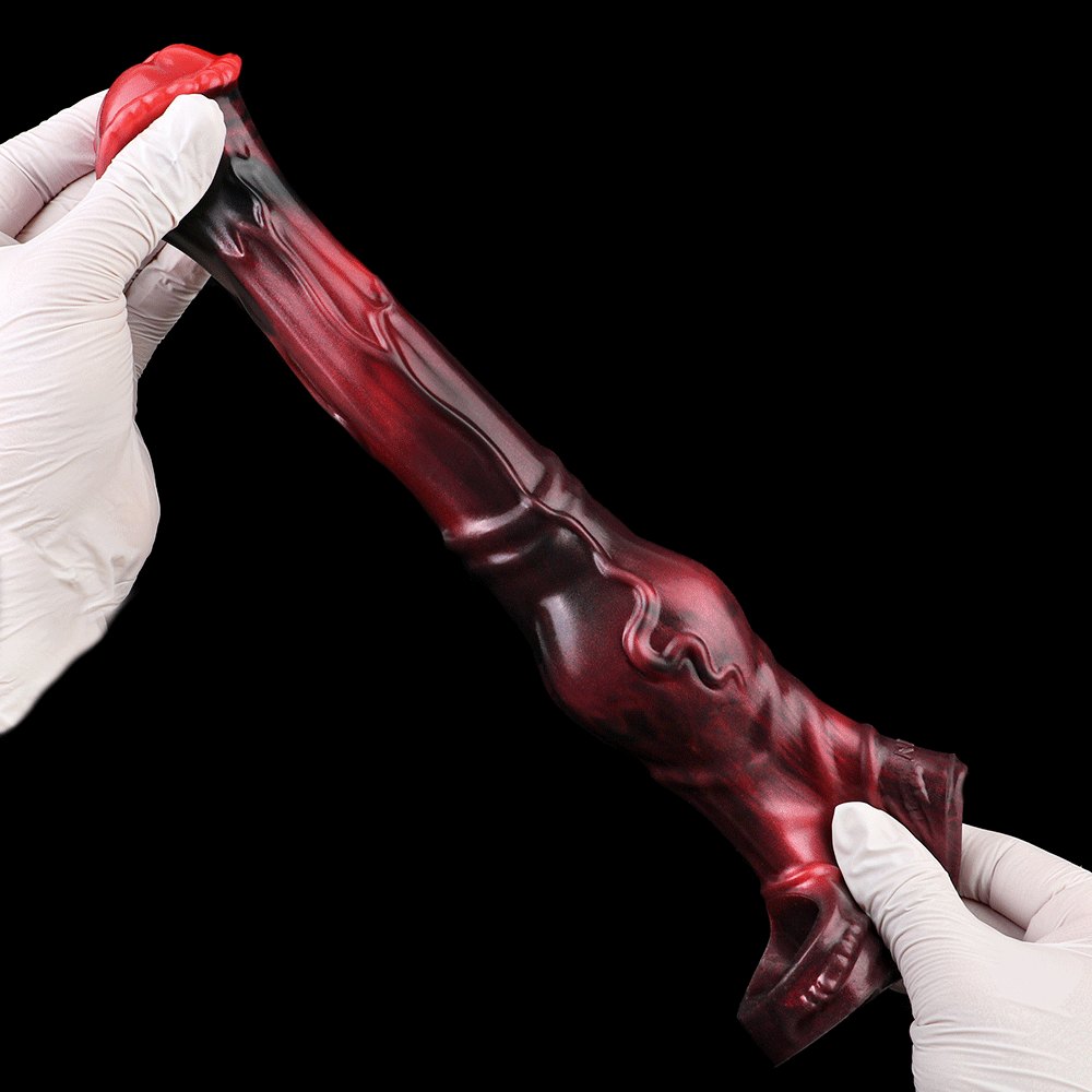 Red and black knotted tentacle sleeve, photo 9