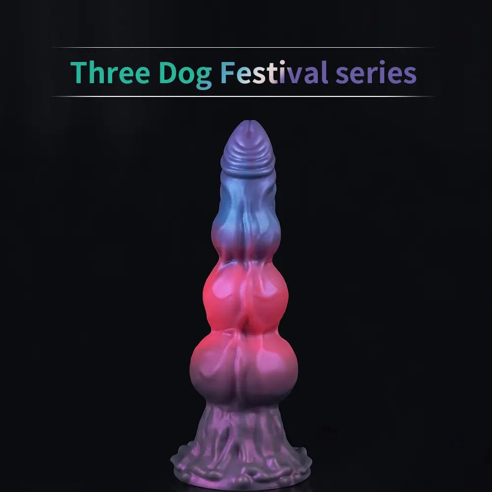Knotted ridged silicone suction cup dildo, photo 11