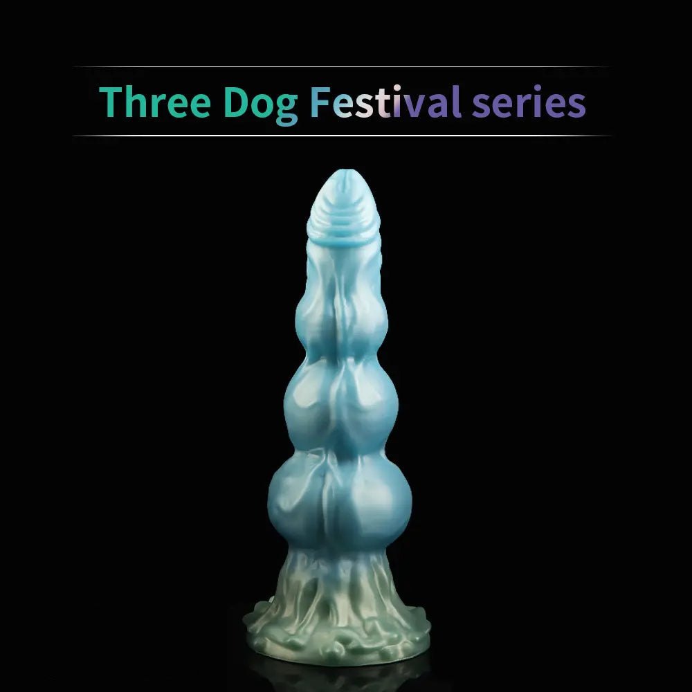 Knotted ridged silicone suction cup dildo, photo 14