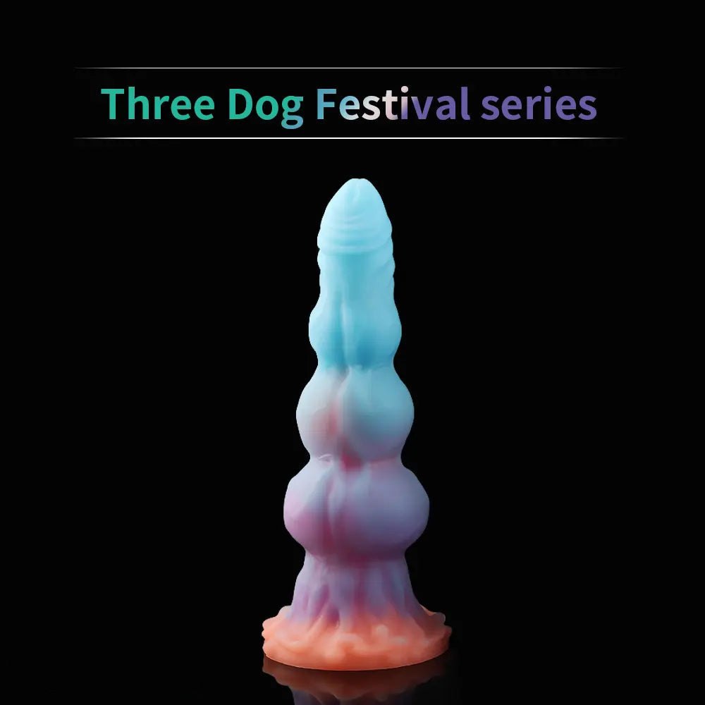 Knotted ridged silicone suction cup dildo, photo 15