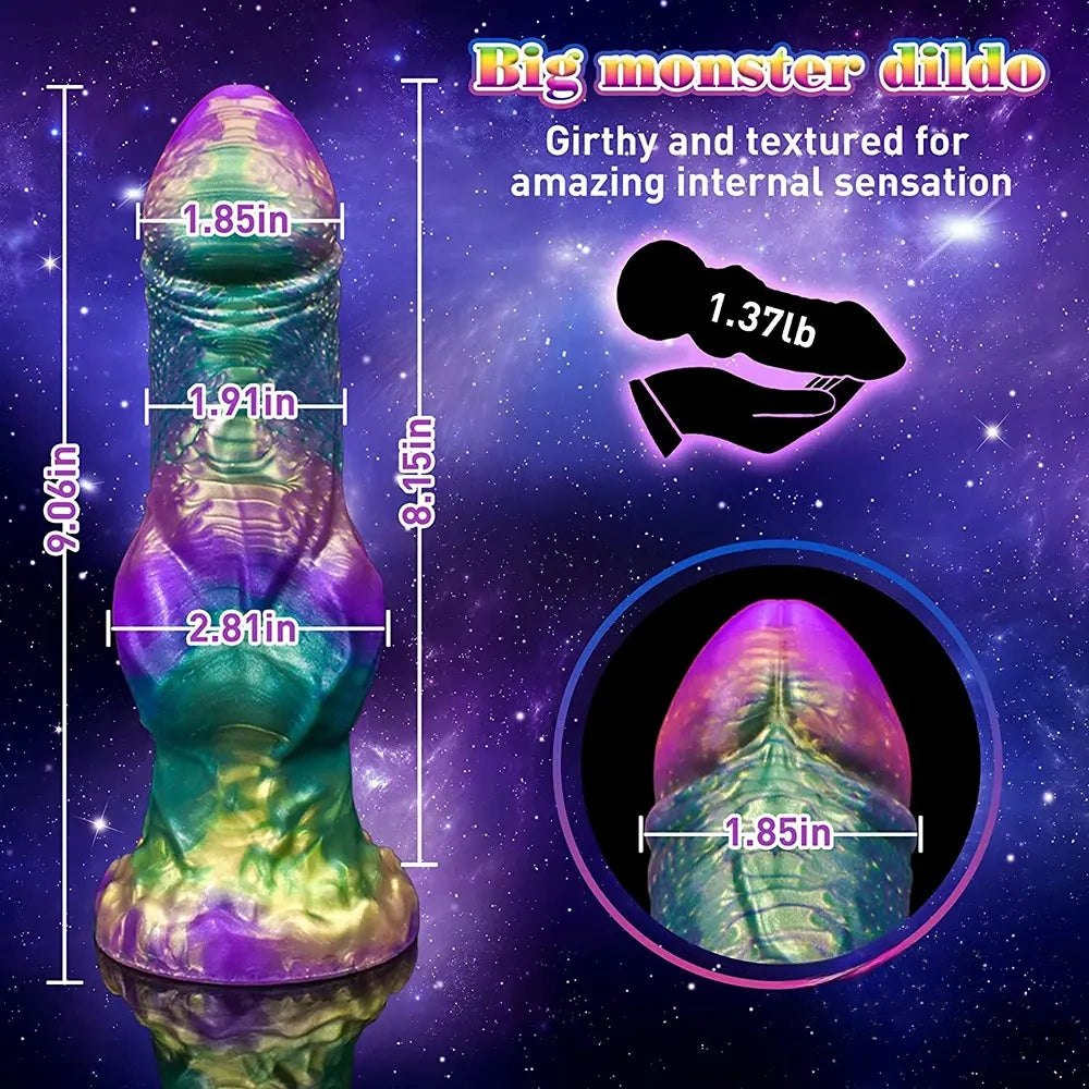 #1 knotted wolf fantasy silicone dildo
