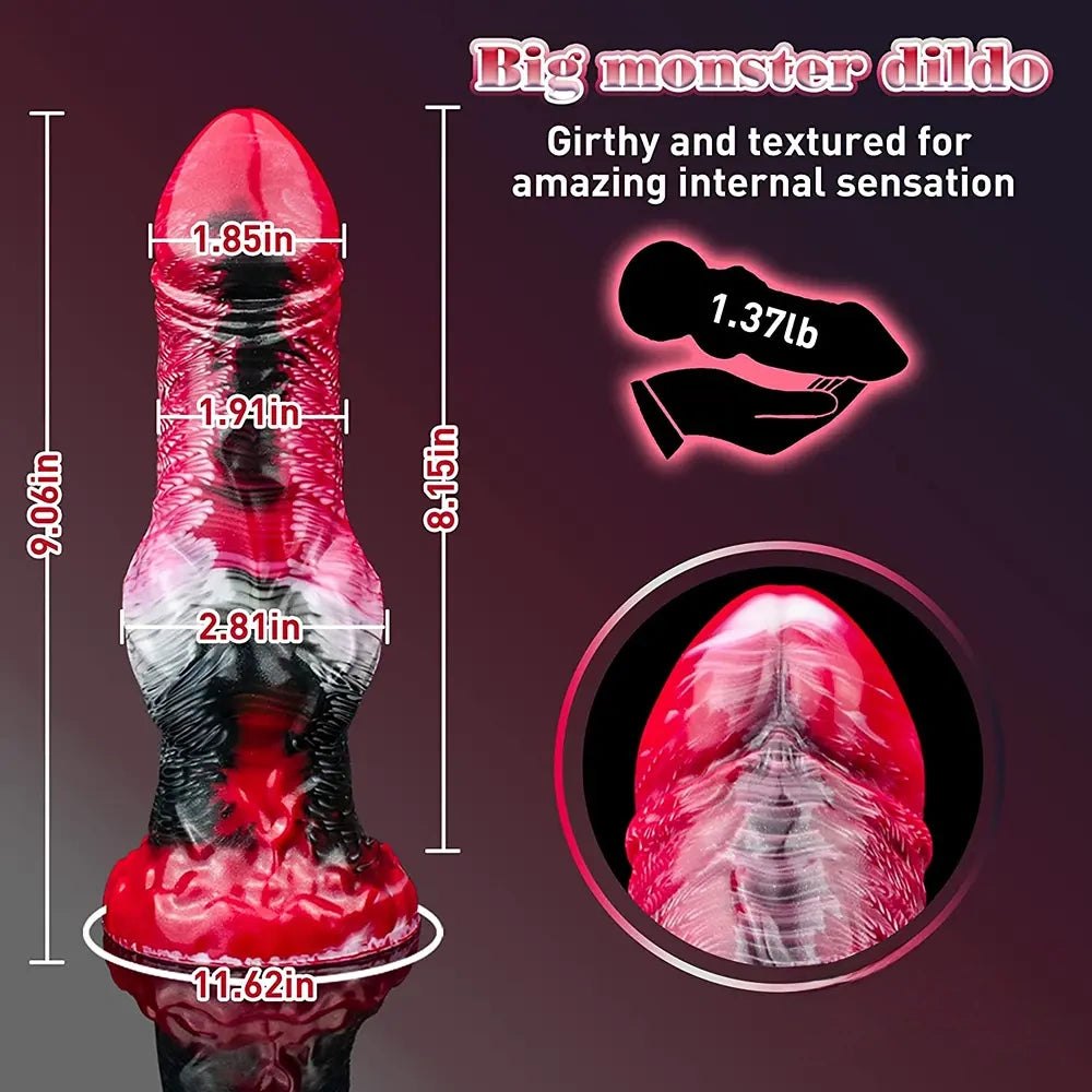 #3 knotted wolf fantasy silicone dildo
