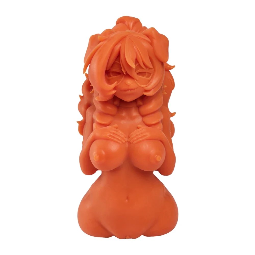 Orange furry dog girl silicone torso figure, photo 1