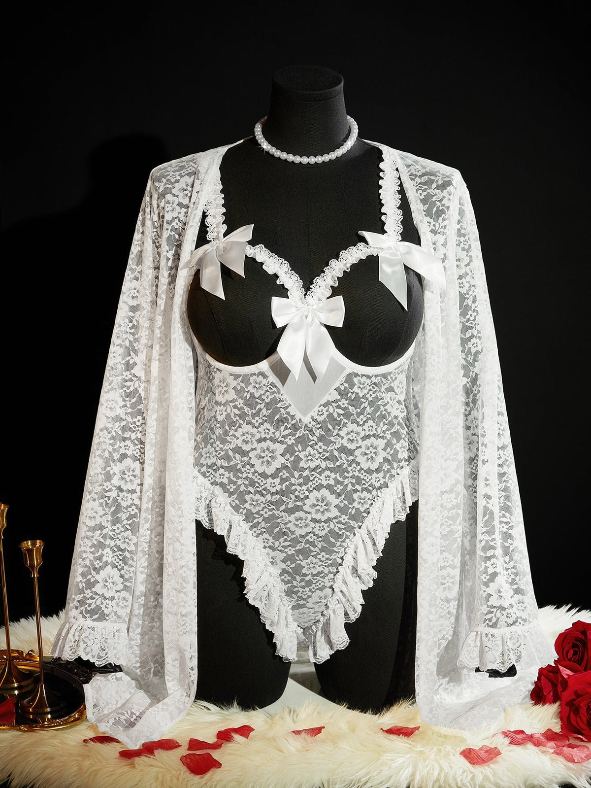 Lace bodysuit robe set, photo 7