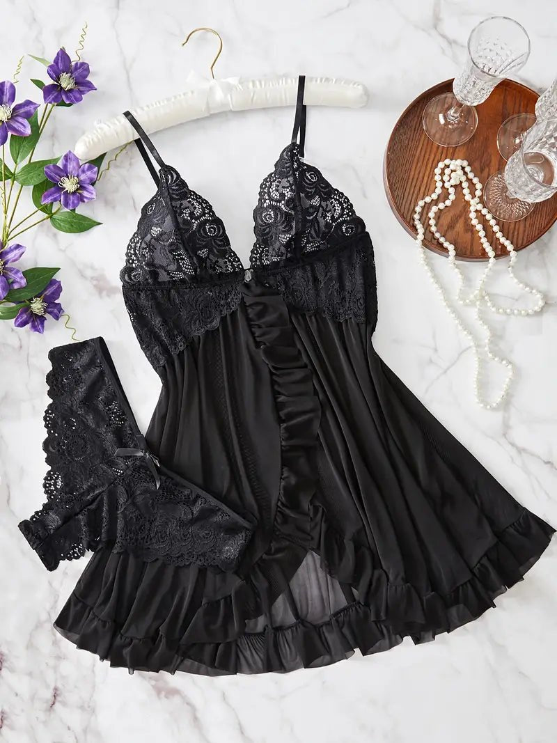 Lace lash multi-color lingerie set, photo 10