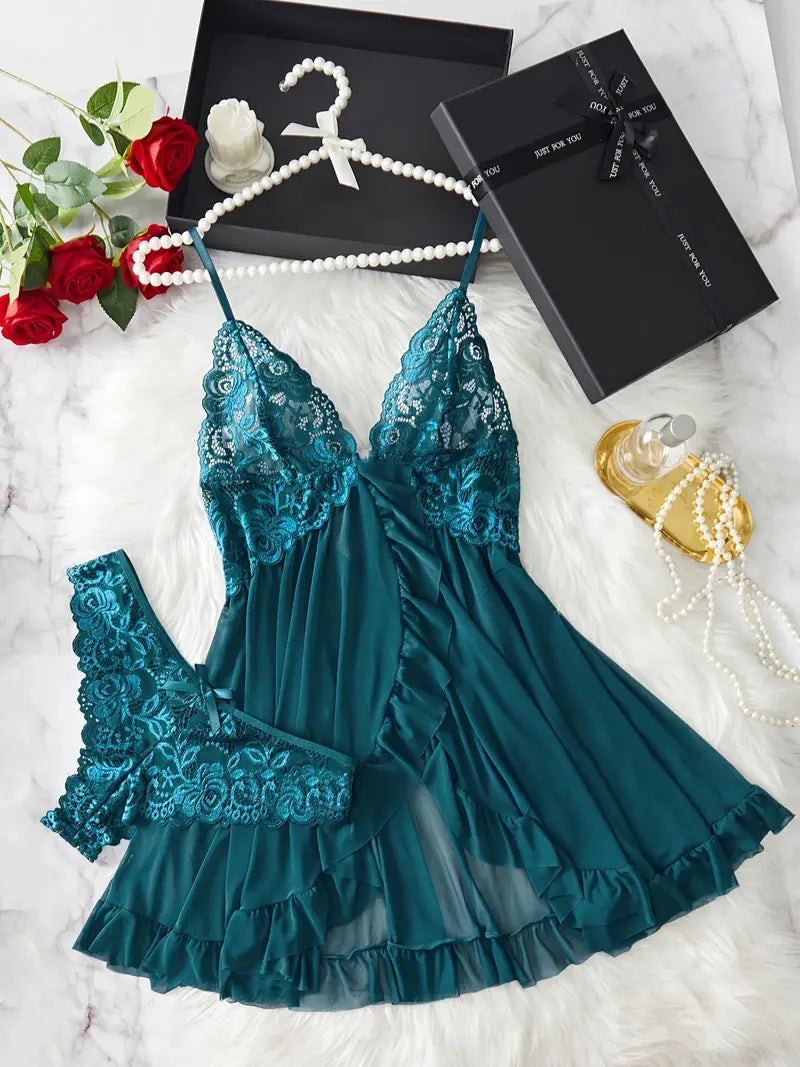Lace lash multi-color lingerie set, photo 7