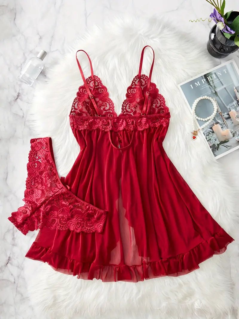 Lace lash multi-color lingerie set, photo 8
