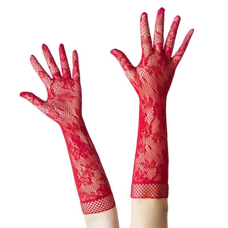 Red lace sleeve cover lingerie accessory