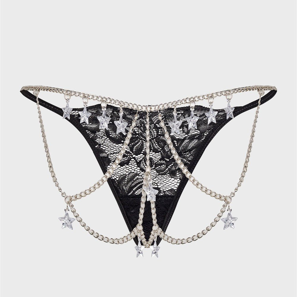 Lace star chain pendant g string, photo 1