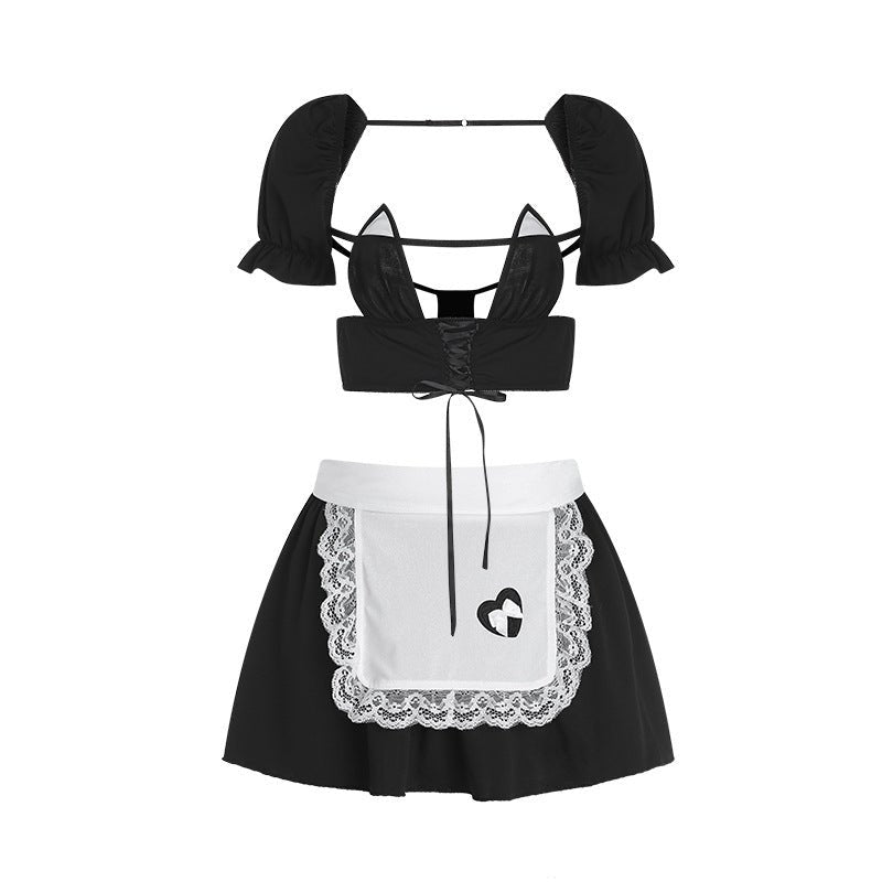 Lace trim maid roleplay costume, photo 4