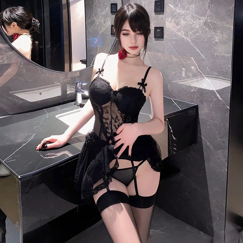 Lace underwire mesh corset, photo 7