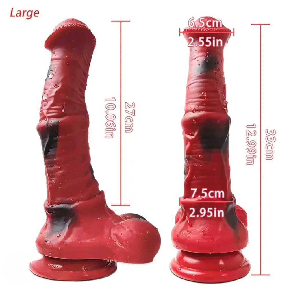 Knotted horse-style silicone anal dildo, photo 1