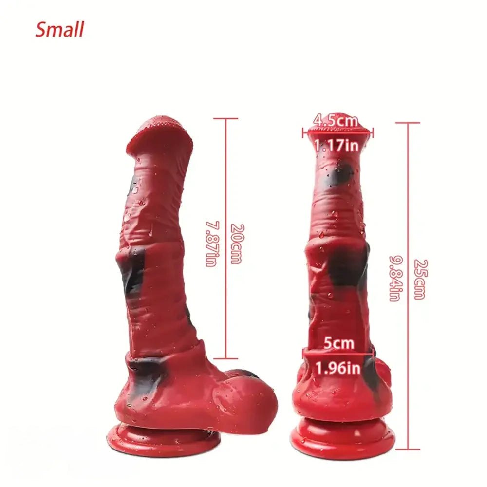 Knotted horse-style silicone anal dildo, photo 3