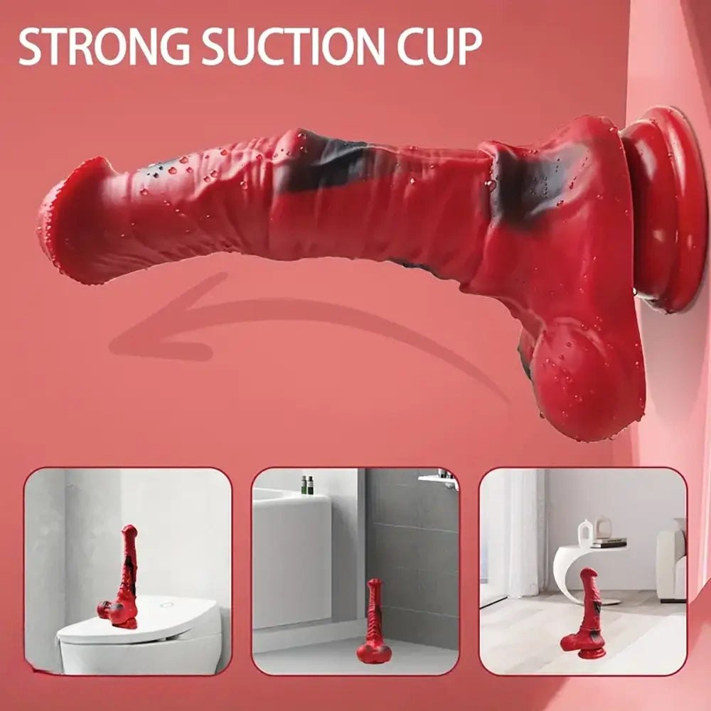 Knotted horse-style silicone anal dildo, photo 4