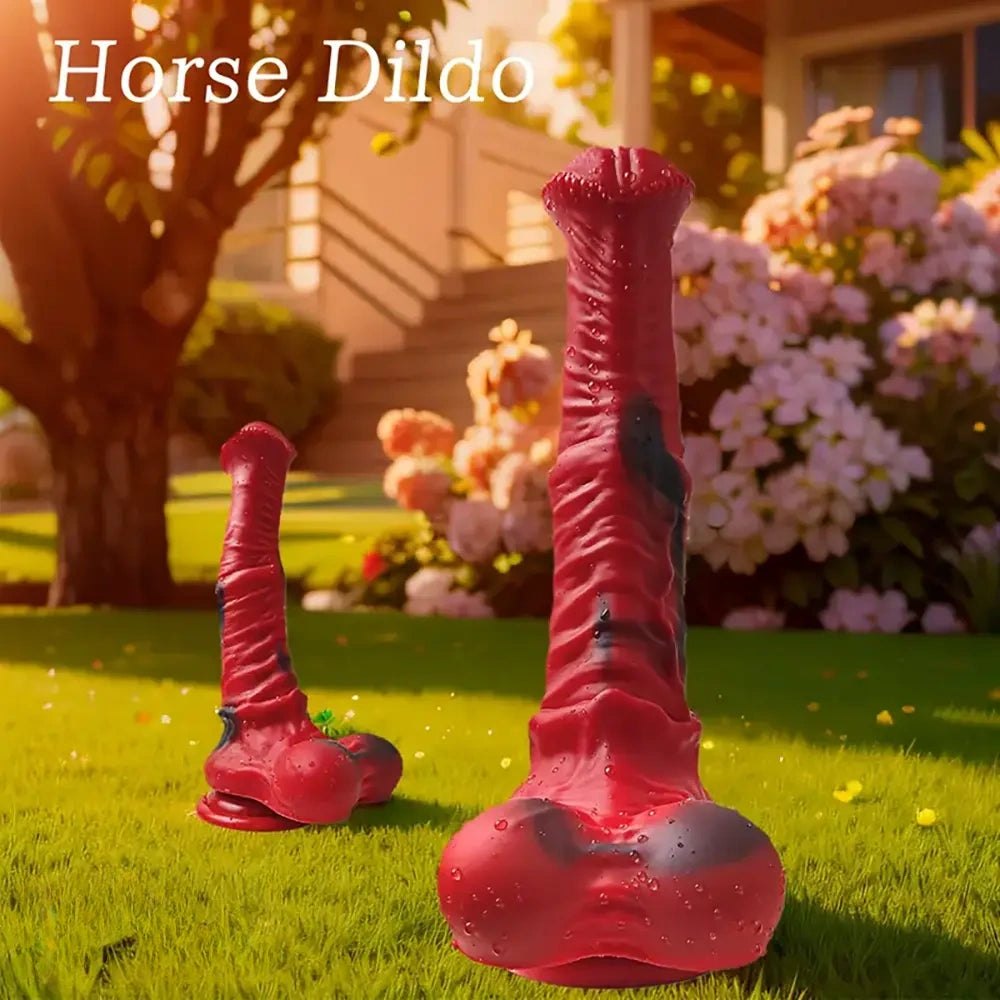 Knotted horse-style silicone anal dildo, photo 7