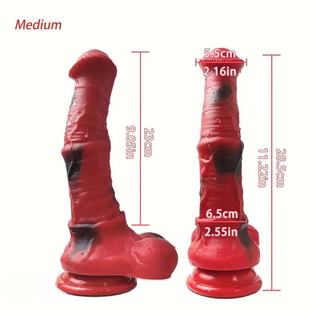 Knotted horse-style silicone anal dildo, photo 9