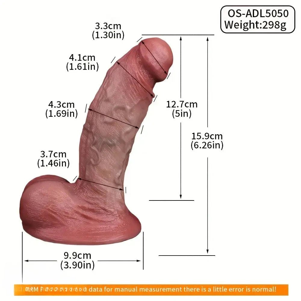 Flesh tone realistic dildo with large flared base, photo 6