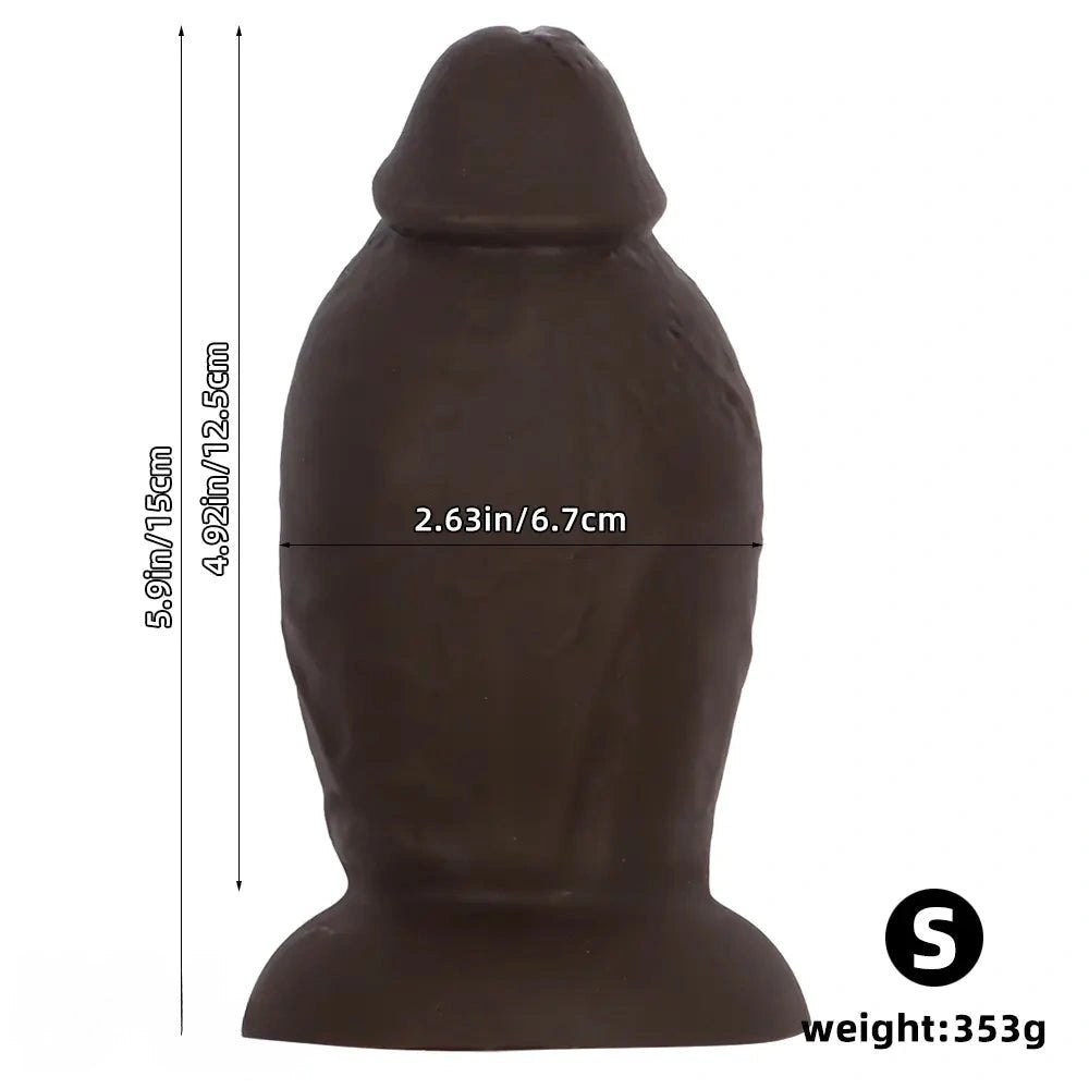 Coffee large silicone anal plug, photo 10