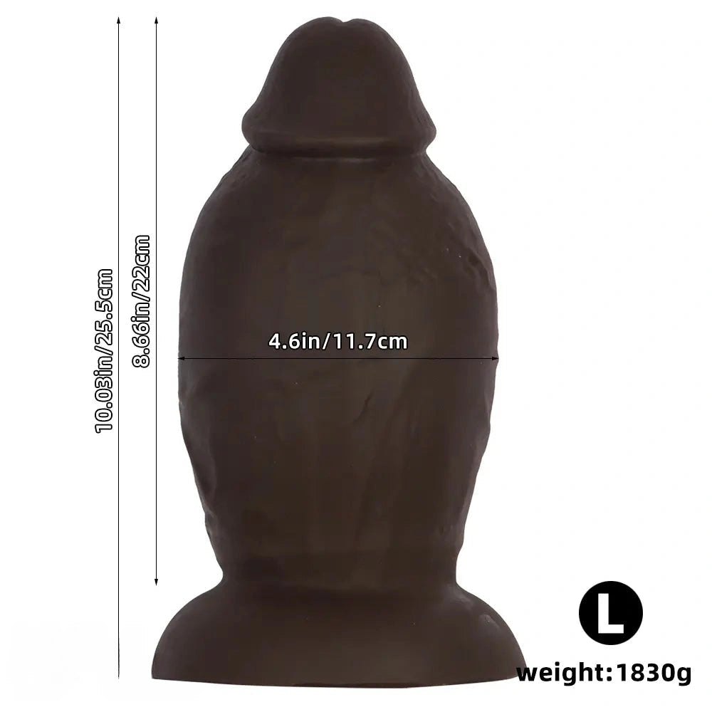 Coffee large silicone anal plug, photo 12
