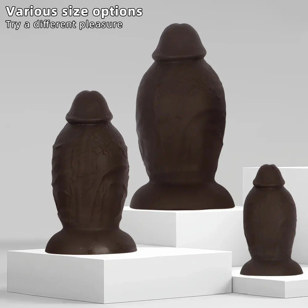 Coffee large silicone anal plug, photo 3