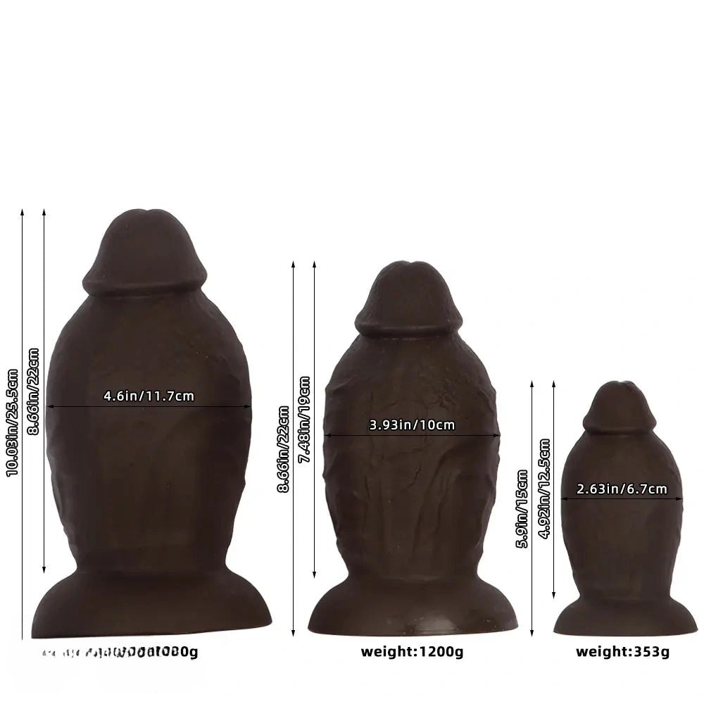 Coffee large silicone anal plug, photo 9