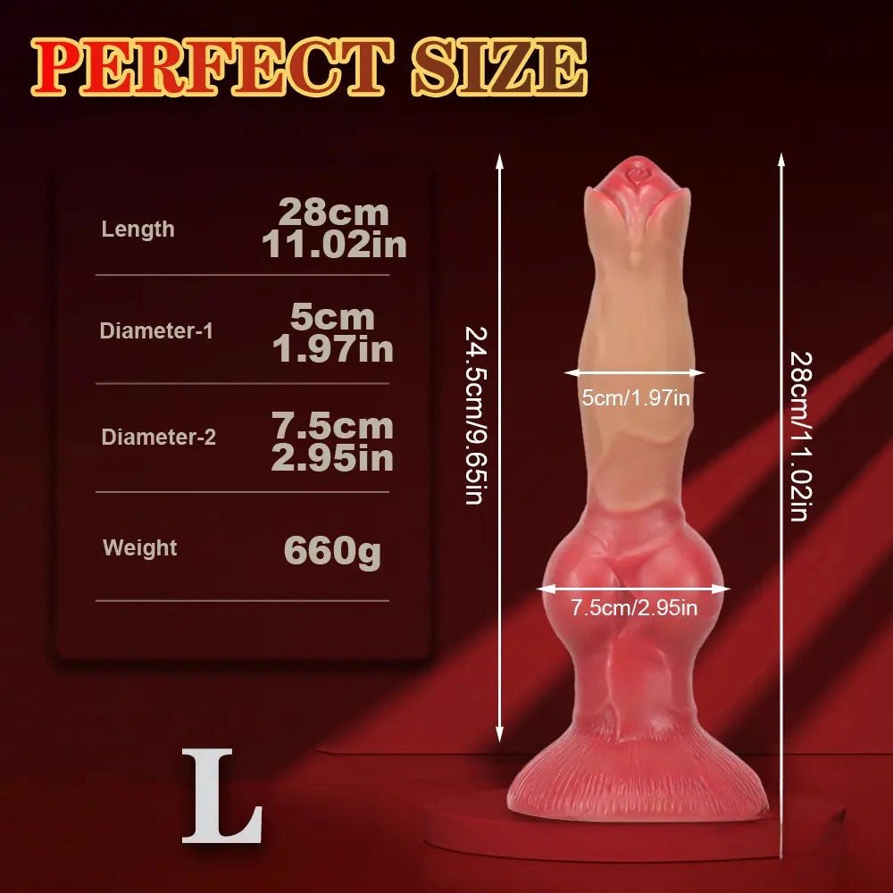 Dog-style knotted animal dildo, photo 16