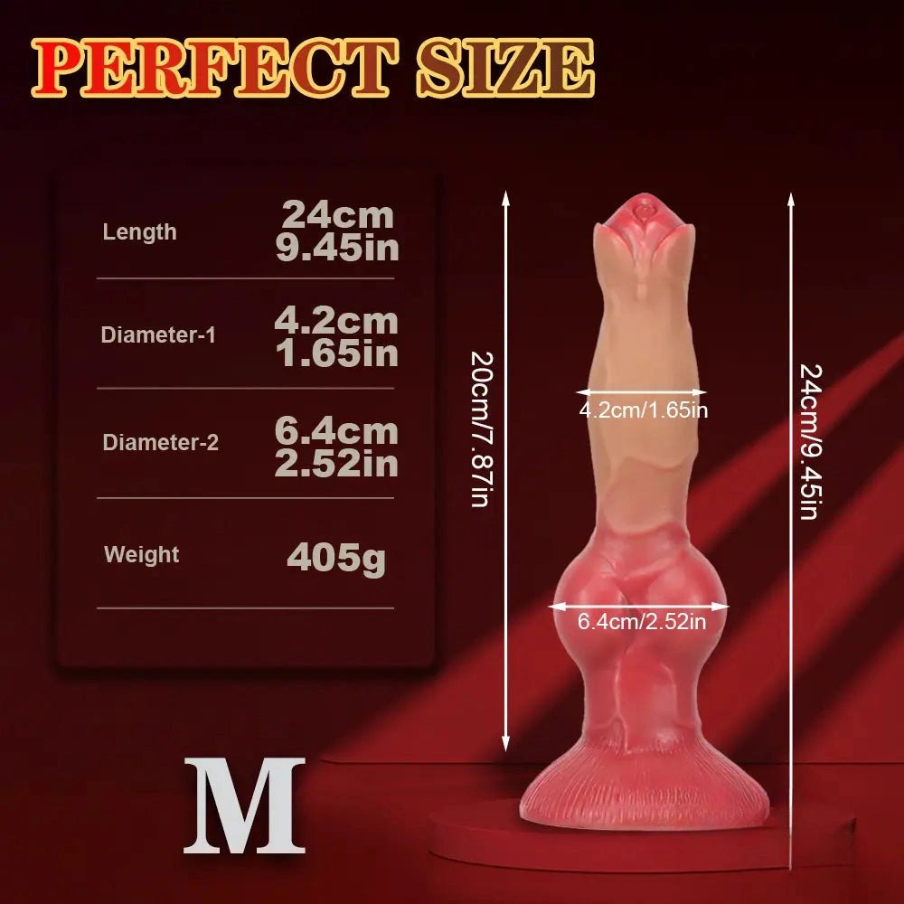 Dog-style knotted animal dildo, photo 17