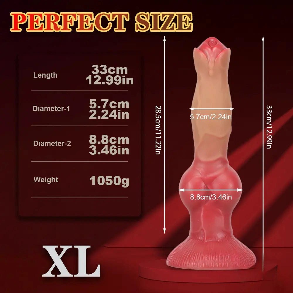 Dog-style knotted animal dildo, photo 19