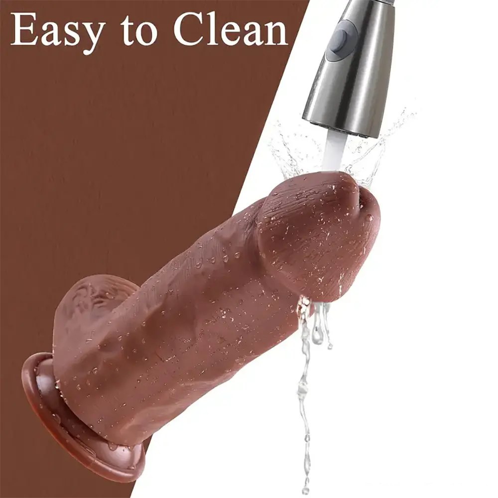 Flesh large silicone dildo, photo 3