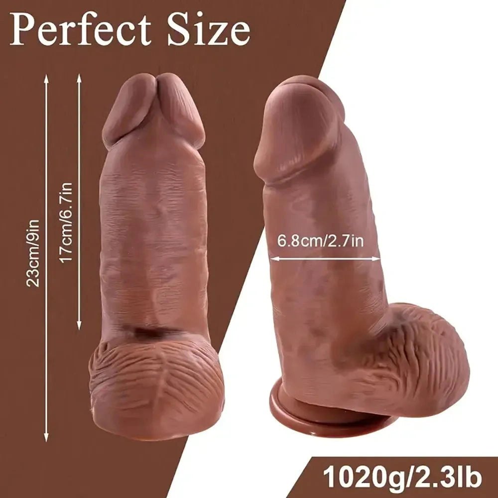 Flesh large silicone dildo, photo 5
