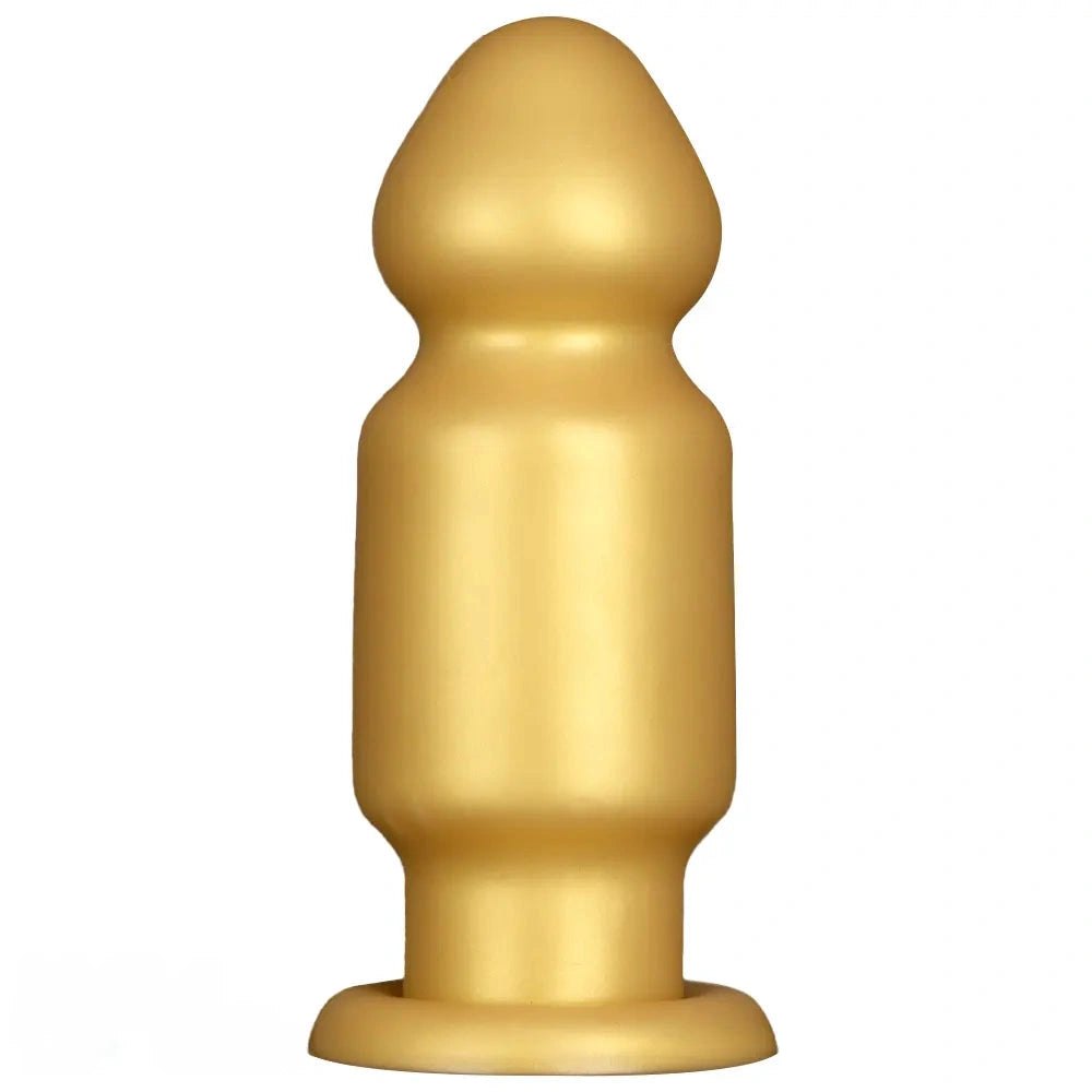 Gold silicone bulb anal plug, photo 1